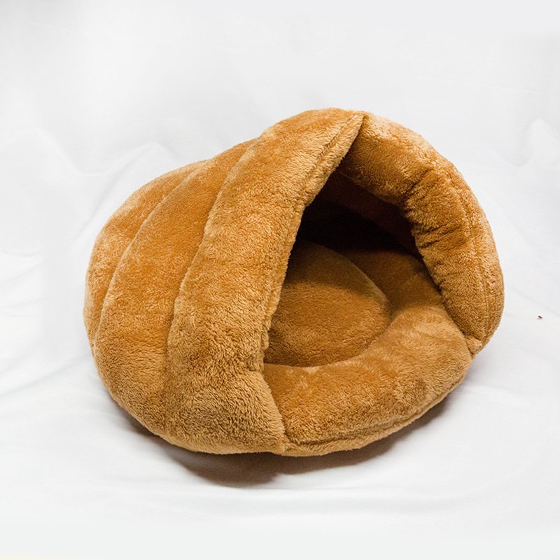 Light Brown 45x35CM Portable Pet Sleeping Bag Cat Dog Kennel Puppy Nest Small Triangle litter House
