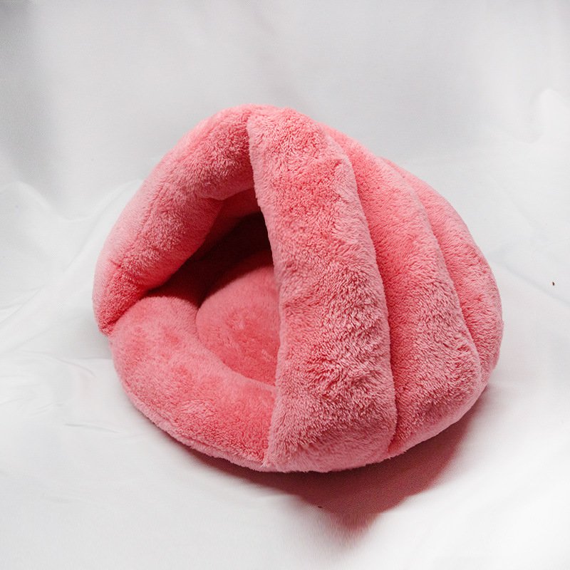 Pink 45x35CM Portable Pet Sleeping Bag Cat Dog Kennel Puppy Nest Small Triangle litter House