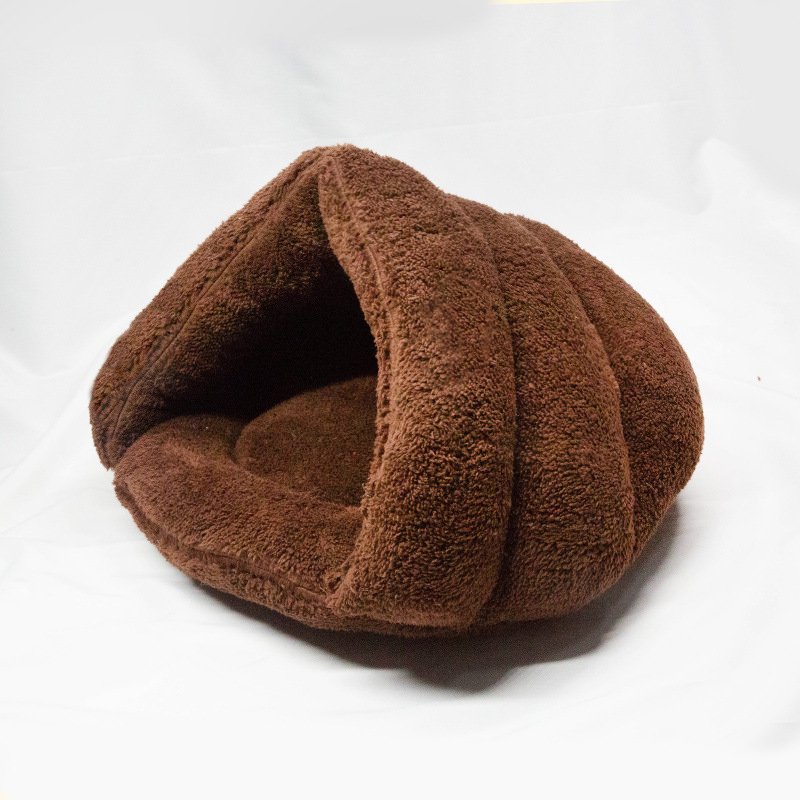 50x40CM Brown Portable Pet Sleeping Bag Cat Dog Kennel Puppy Nest Large Triangle litter House