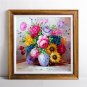 5D Full Diamond Painting Embroidery Restaurant Drill Cross Stitch Flowers Vase