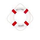 Red 14CM Welcome Aboard Lifebuoy Wall Hanging Wheel Sea Fish Restaurant Home Decoration