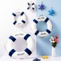 Red 20CM Welcome Aboard Lifebuoy Wall Hanging Wheel Sea Fish Restaurant Home Decoration