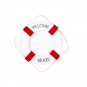 Red 50CM Welcome Aboard Lifebuoy Wall Hanging Wheel Sea Fish Restaurant Home Decoration