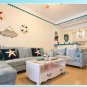 Blue 20CM Welcome Aboard Lifebuoy Wall Hanging Wheel Sea Fish Restaurant Home Decoration