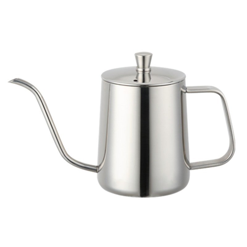Silver 2pcs/set Coffee Teapot 304 Stainless Steel Fine Long Mouth Small Spout