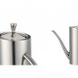 Silver 2pcs/set Coffee Teapot Olive Oil Can Soy Sauce 304 Stainless Steel Small Spout
