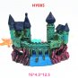 HY005 Aquarium Decoration Gift Fish Tank Decor Resin Ornament Bridge Castle