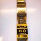 DW2002B25 25pk. DeWalt 2 Phillips Screw Bits 1"