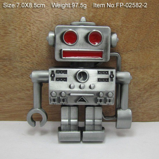 Red Eyes Robot Cowboy Belt Buckle Men Western Leather Belt Metal Head Buckles