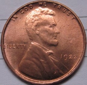 1 Pcs 1922 Lincoln Penny Coins Copy 95% coper manufacturing