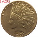 1 Pcs 24-K gold plated 1920-S $10 GOLD Indian Half Eagle Coin Copy
