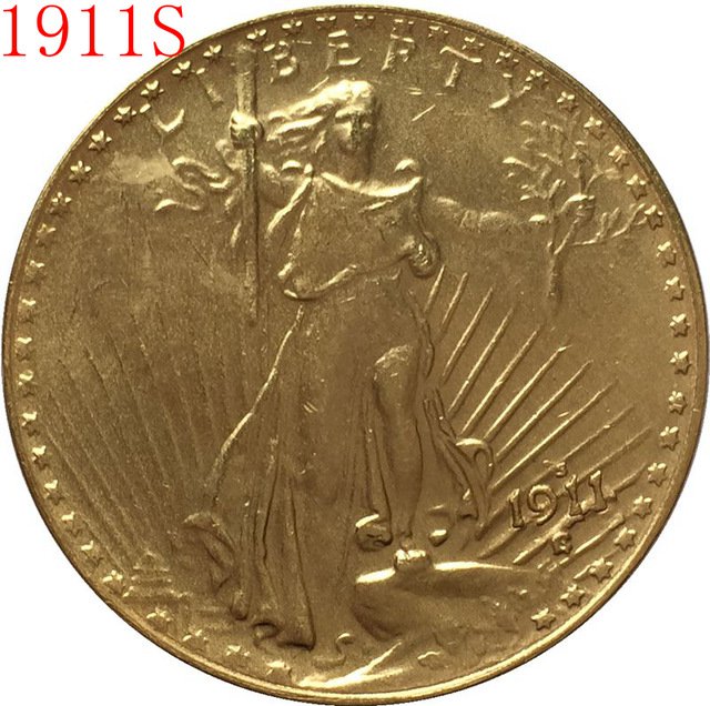 1 Pcs 1911-S $20 St. Gaudens Coin Copy