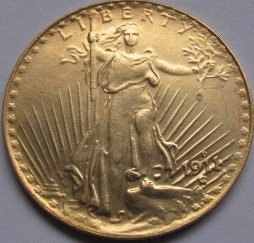 1 Pcs 1911-D $20 St. Gaudens Coin Copy 100% coper manufacturing gold-plated