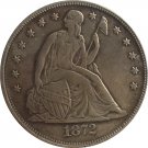 1 Pcs 1872-S Seated Liberty Dollar COINS COPY