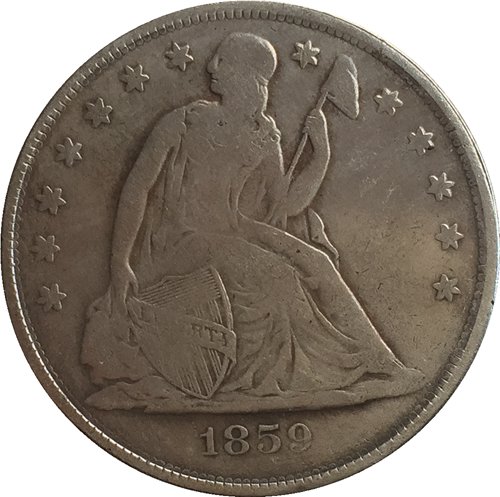1 Pcs 1859 Seated Liberty Dollar COINS COPY