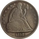 1 Pcs 1858 Seated Liberty Dollar COINS COPY