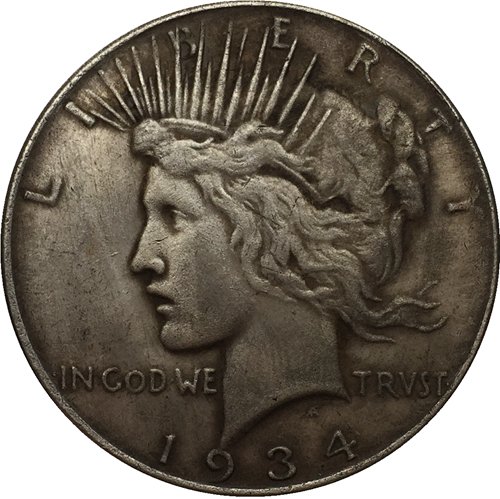 1 Pcs 1934-D Peace Dollar COIN COPY
