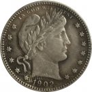 1 Pcs 1902 QUARTER DOLLARS BARBER COINS COPY