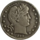 1 Pcs 1898 QUARTER DOLLARS BARBER COINS COPY