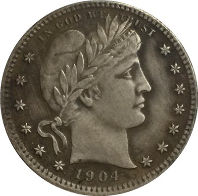 1 Pcs 1904-O QUARTER DOLLARS BARBER COINS COPY