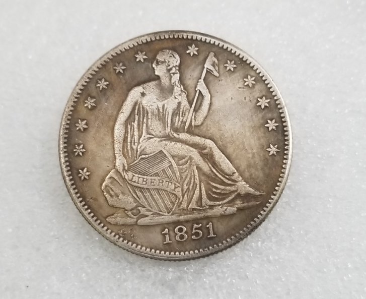 1 Pcs US 1851-O Seated Liberty Half Dollar Copy Coin