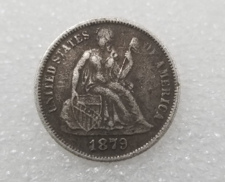 1 Pcs US 1879 Seated Liberty One Dime Copy Coin