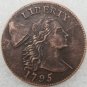 1 Pcs US 1795 Flowing Hair Wreath Leaf One Cent Copper Copy Coin