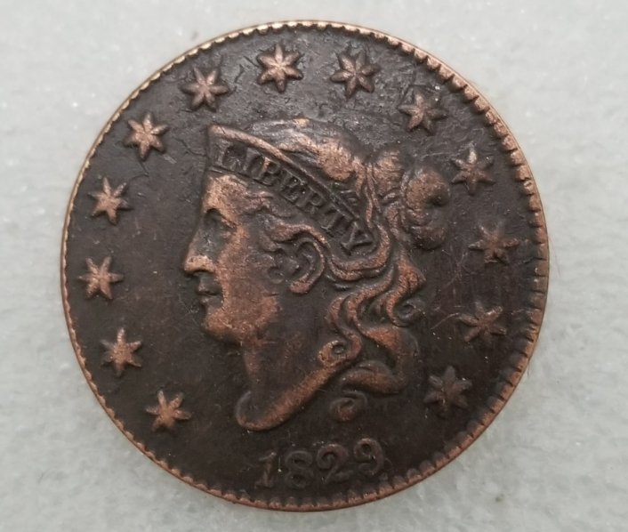 1 Pcs US 1829 Braided Hair One Cent Copper Copy Coin