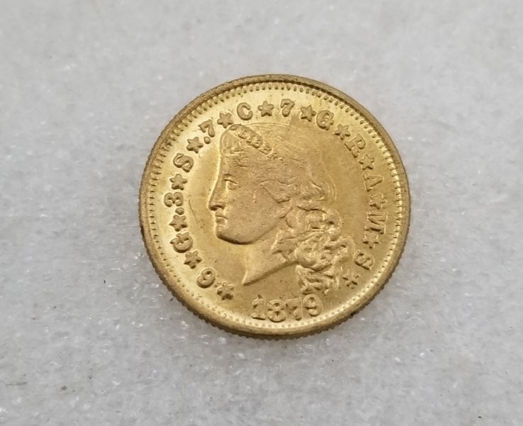 1 Pcs US 1879 Liberty Head Four Dollars Gold Copy Coin