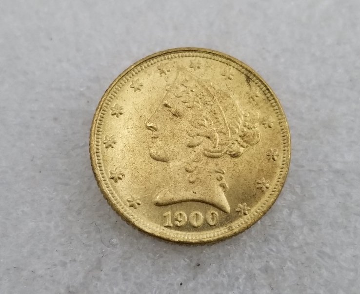 1 Pcs US 1900 Liberty Head Five Dollars Gold Copy Coin