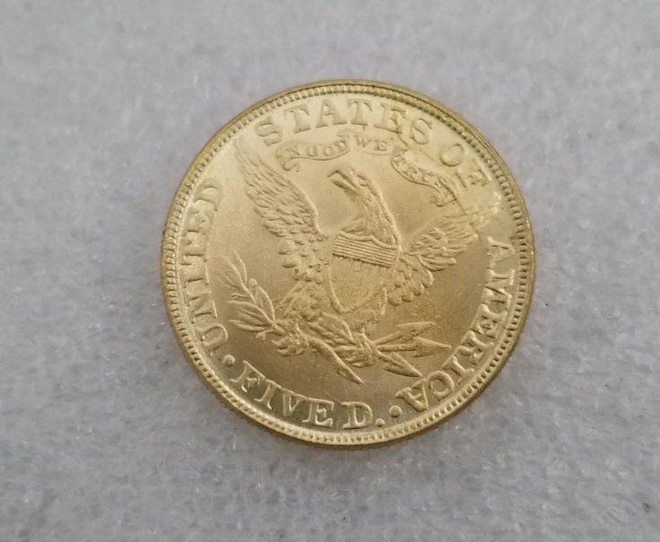 US Coin 1908 Liberty Head Five Dollars Gold Copy Coin