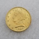1 Pcs US 1906 Liberty Head Five Dollars Gold Copy Coin