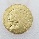1 Pcs US 1912 Indian Head Half Eagle Five Dollars Golden Copy Coin