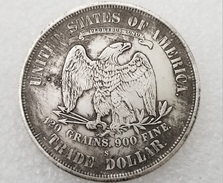 1 Pcs US 1885-S Seated Liberty Trade Dollar Copy Coin
