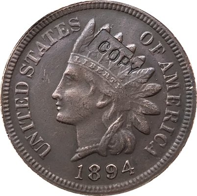 1 Pcs 1894 Indian head one cents copy coin for collection
