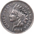 1 Pcs 1881 Indian head one cents copy coin for collection 1 Pcs 1881 Indian head one cents copy coin for collection