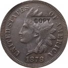 1 Pcs 1878 Indian head one cents copy coin for collection 1 Pcs 1878 Indian head one cents copy coin for collection
