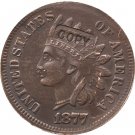 1 Pcs 1877 Indian head one cents copy coin for collection