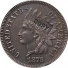 1 Pcs 1876 Indian head one cents copy coin for collection 1 Pcs 1876 Indian head one cents copy coin for collection