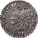 1 Pcs 1874 Indian head one cents copy coin for collection 1 Pcs 1874 Indian head one cents copy coin for collection