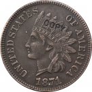 1 Pcs 1871 Indian head one cents copy coin for collection