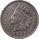1 Pcs 1901 Indian head one cents copy coin for collection