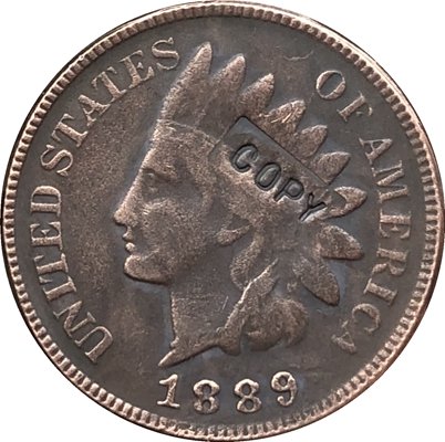 1 Pcs 1889 Indian head one cents copy coin for collection