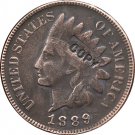 1 Pcs 1889 Indian head one cents copy coin for collection