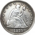 1 Pcs 1875-S United States Seated Liberty Twenty Cent Copy Coin  For Collection