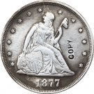 1 Pcs 1877 United States Seated Liberty Twenty Cent Copy Coin  For Collection