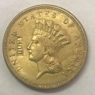 1 Pcs 1856 United States Liberty Head $3 Three Dollar Copy Coin  For Collection