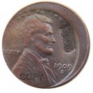 US 1909S VDB One Cent Off-Center Error 100% Copper Copy Coin