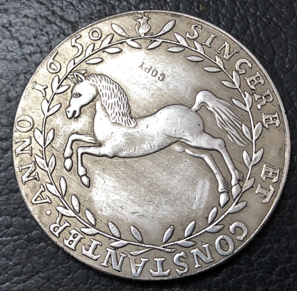 1650 Brunswick-Luneburg-Celle 1 Thaler-Christian Ludwig German Silver Plated Copy Coin