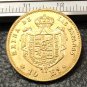 1868 Spain 10 Escudos-Isabel II Gold Copy Coin